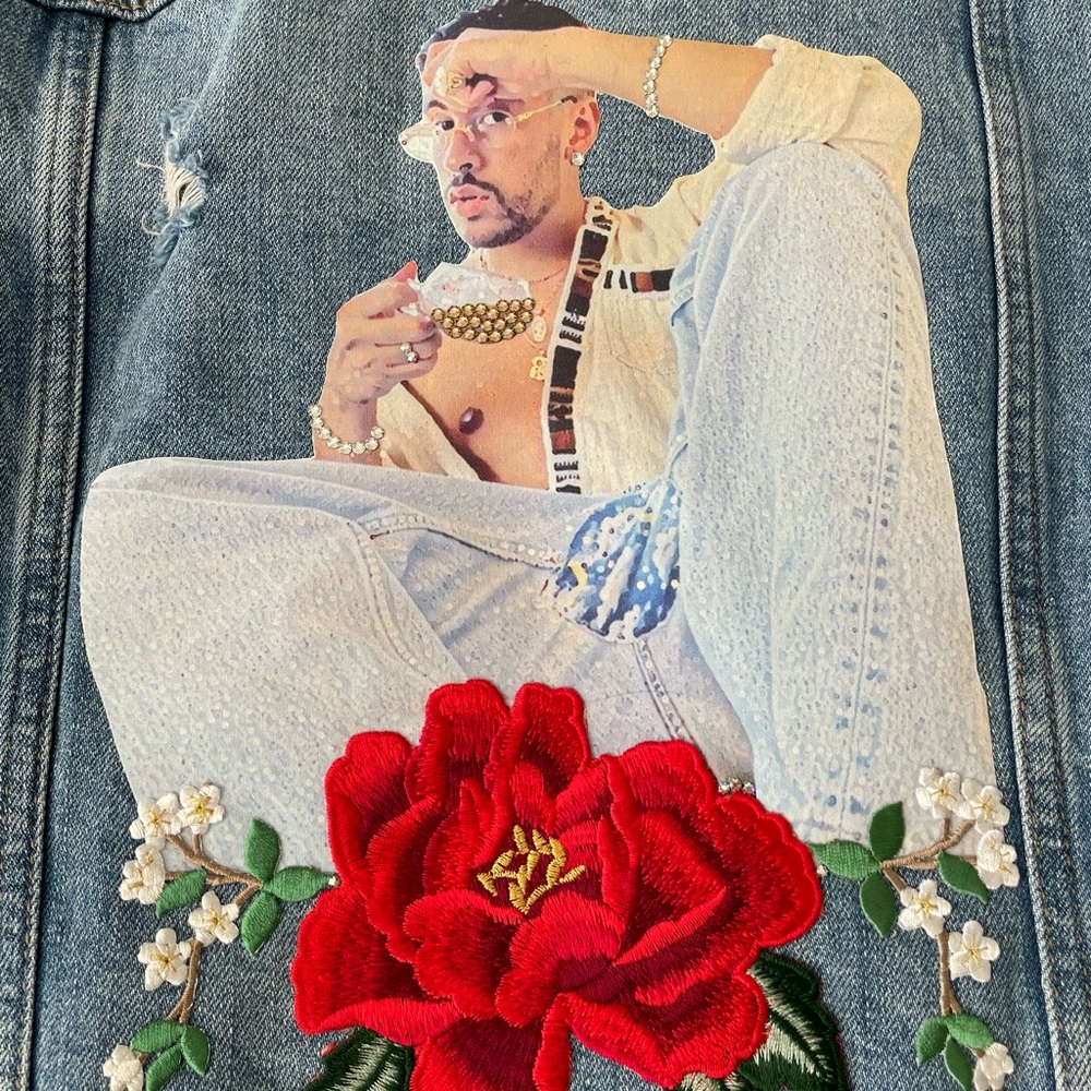 Bad Bunny Jean Jacket (Custom Made Read Descripti… - image 3